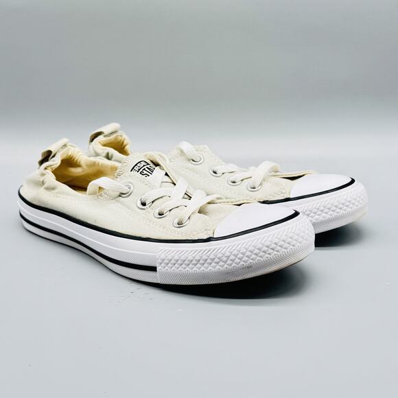 Converse All Star Shoes Womens 7.5 Beige Tan Canvas Shoreline Chucks Classic - Picture 2 of 11